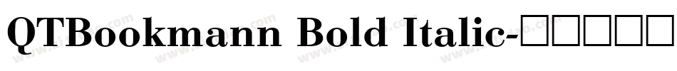 QTBookmann Bold Italic字体转换